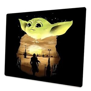 Star Wars Mandalorian Grogu Baby Yoda Mouse‎ Pad Non Slip Rubber Base Washable